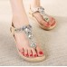 APTRO Women's Rhinestone Clip Toe Summer Slipper Sandals